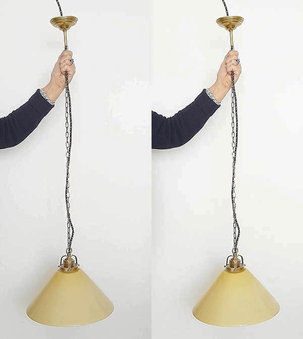 stara lampa wisząca nad stół